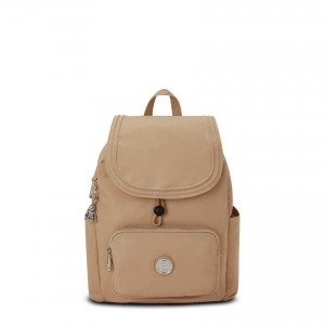 Beige Kipling City Pack Small Fashion Backpacks | UAE-K1224B