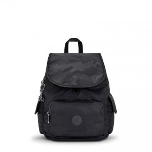 Black Camo Kipling City Pack Small Travel Backpacks | UAE-K1398C