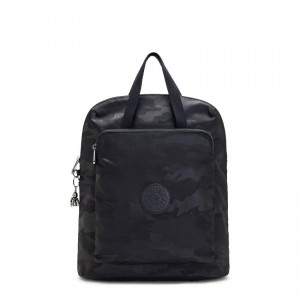 Black Camo Kipling Kazuki Laptop Backpacks | UAE-K1330S