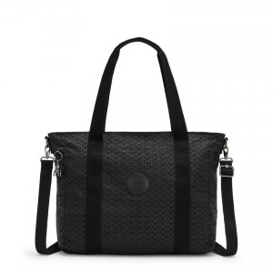 Black Kipling Asseni Tote Bags | UAE-K1756M