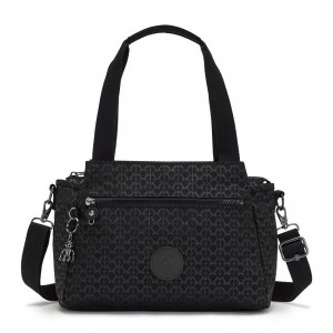 Black Kipling Elysia Shoulder Bags | UAE-K1953E