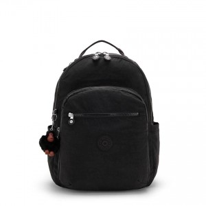 Black Kipling Seoul Large Laptop Backpacks | UAE-K1351K