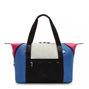 Blue Pink Kipling Art Medium Tote Bags | UAE-K1751V