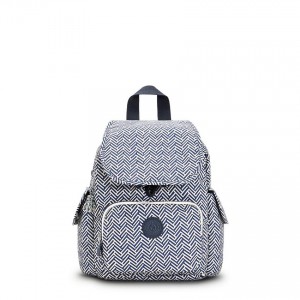 Blue white Kipling City Pack Mini Fashion Backpacks | UAE-K1208R