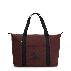 Burgundy Kipling Art Medium Lite Duffle Bags | UAE-K2020D