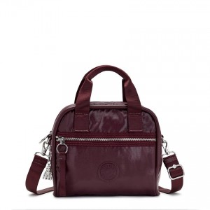 Burgundy Metal Kipling Hadya Shoulder Bags | UAE-K1969V