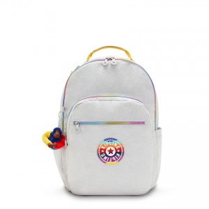 Grey Multicolor Kipling Seoul Large Backpacks | UAE-K2183H