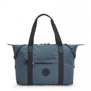 Navy Grey Kipling Art Medium Tote Bags | UAE-K1747K