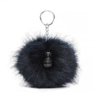 Navy Kipling Pompom Monkey Keychains | UAE-K1028J