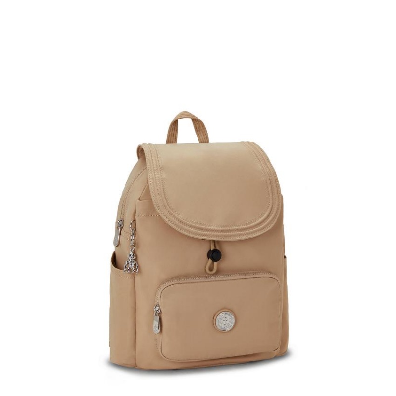 Beige Kipling City Pack Small Travel Backpacks | UAE-K1412Y