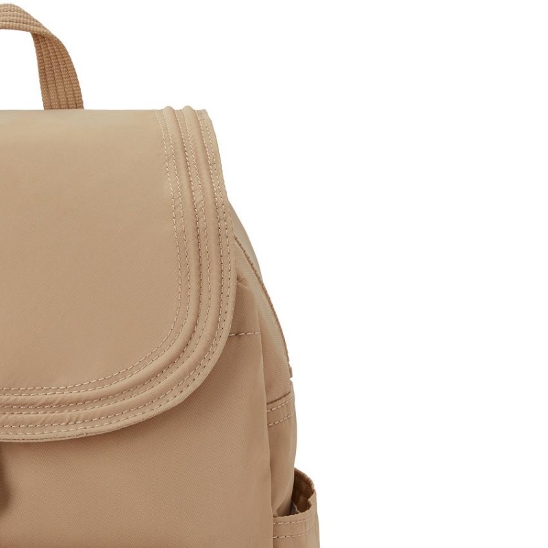 Beige Kipling City Pack Small Travel Backpacks | UAE-K1412Y