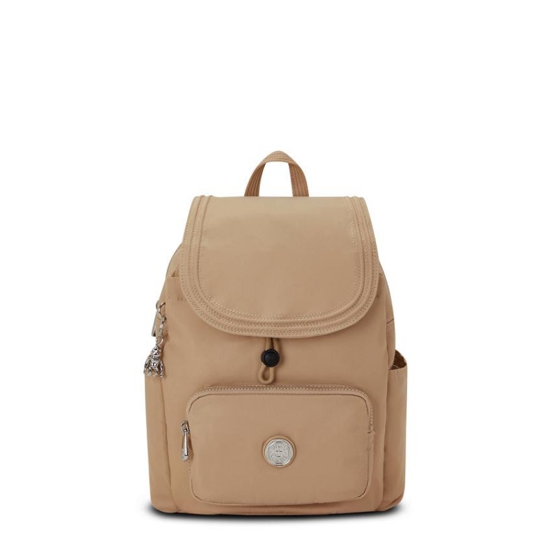 Beige Kipling City Pack Small Travel Backpacks | UAE-K1412Y