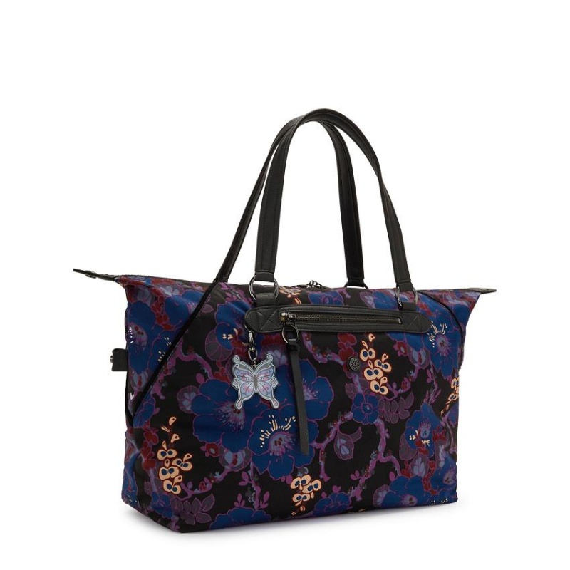 Black Camo Kipling Art Medium Tote Bags | UAE-K1743S