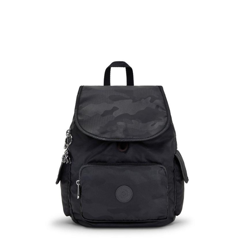 Black Camo Kipling City Pack Small Fashion Backpacks | UAE-K1216D