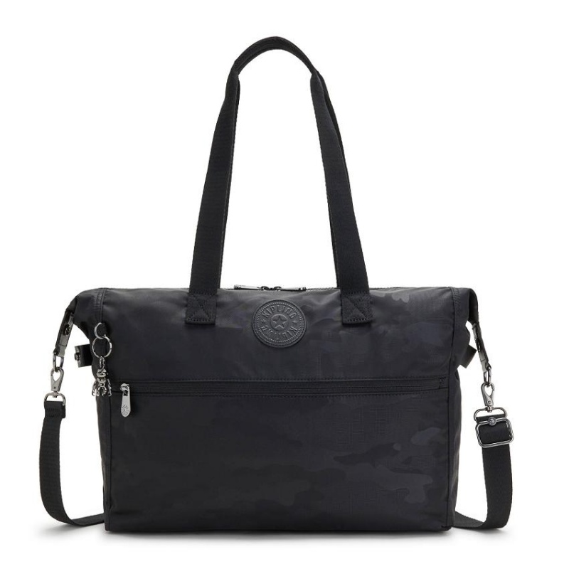 Black Camo Kipling Ilia Laptop Totes | UAE-K1707V