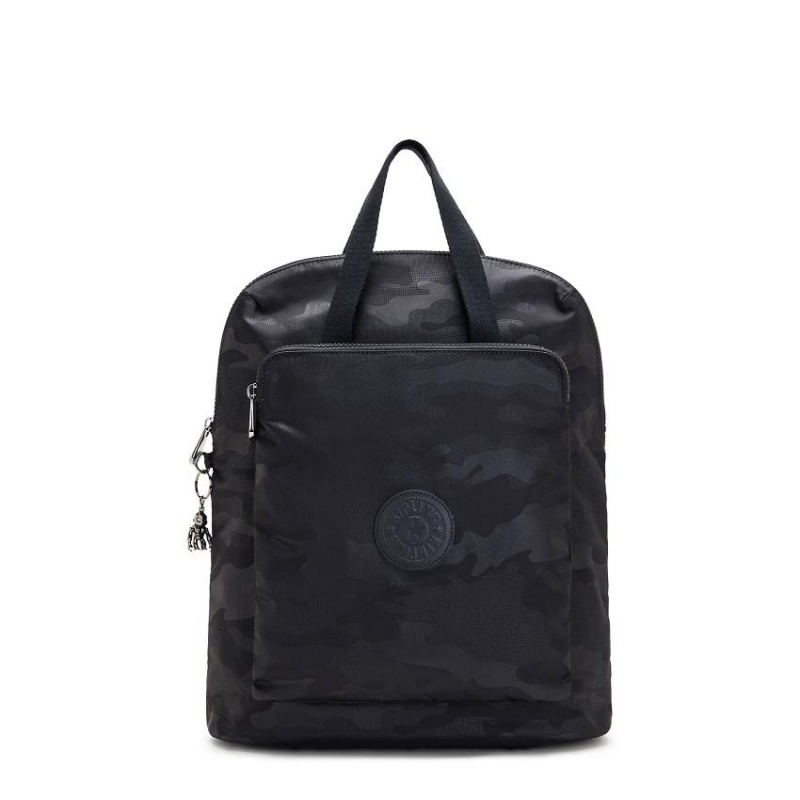 Black Camo Kipling Kazuki Fashion Backpacks | UAE-K1295E