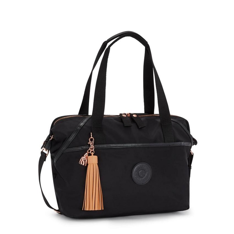 Black Kipling Art Organized Laptop Totes | UAE-K1708B