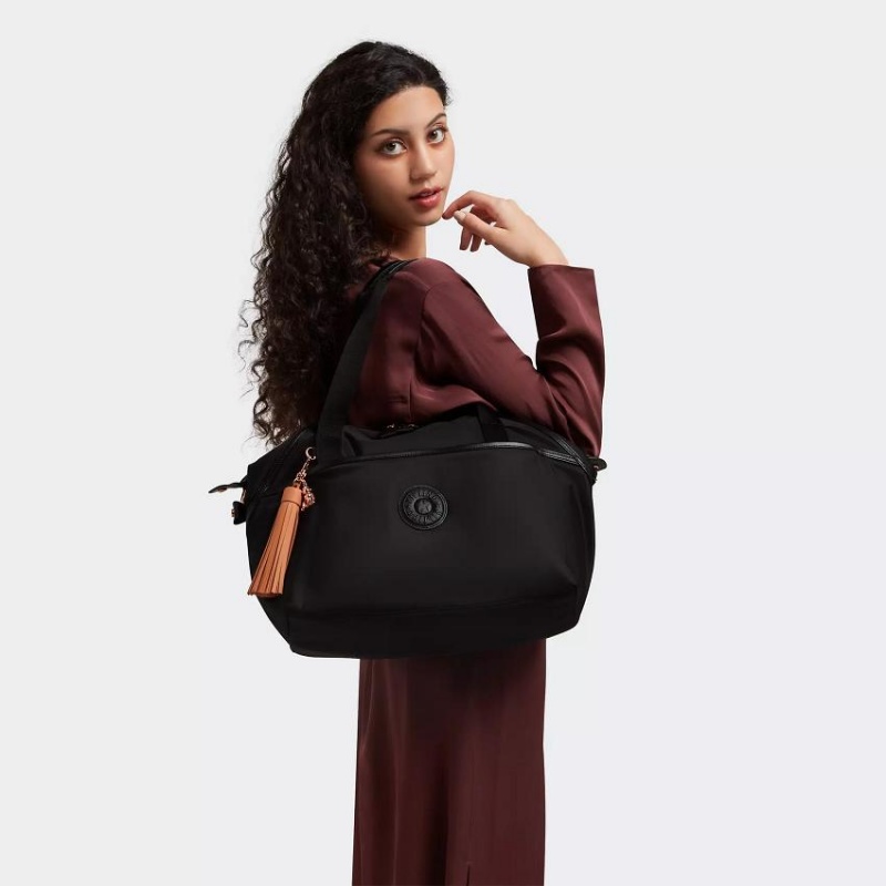 Black Kipling Art Organized Laptop Totes | UAE-K1708B