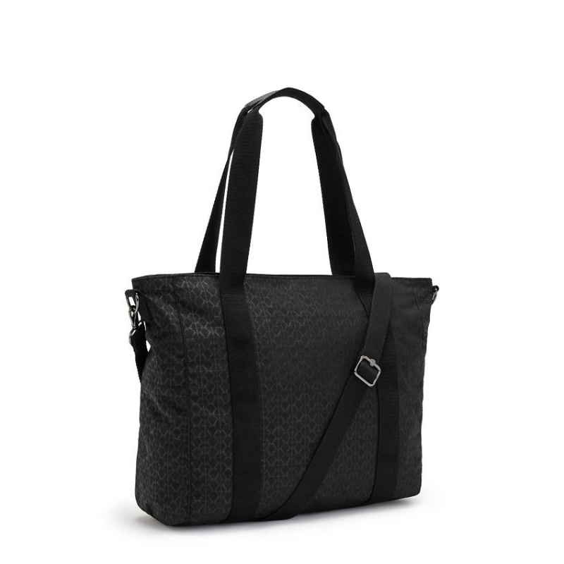 Black Kipling Asseni Tote Bags | UAE-K1756M