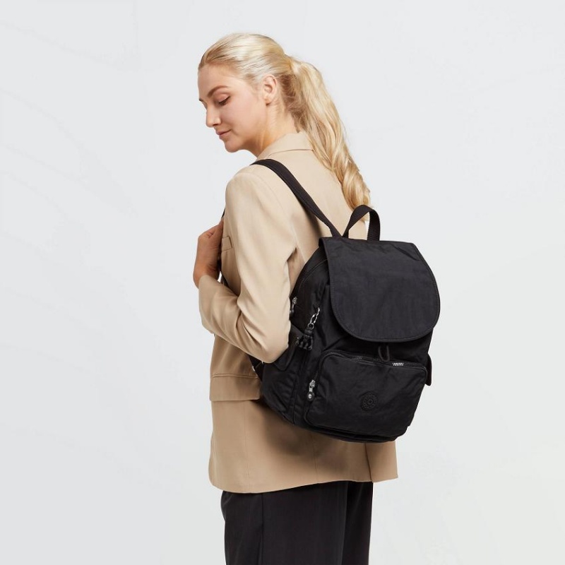 Black Kipling City Pack Fashion Backpacks | UAE-K1200G