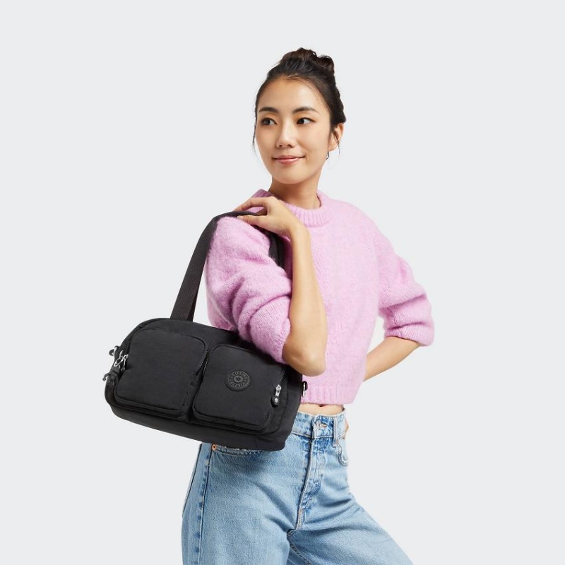 Black Kipling Cool Defea Shoulder Bags | UAE-K1945F