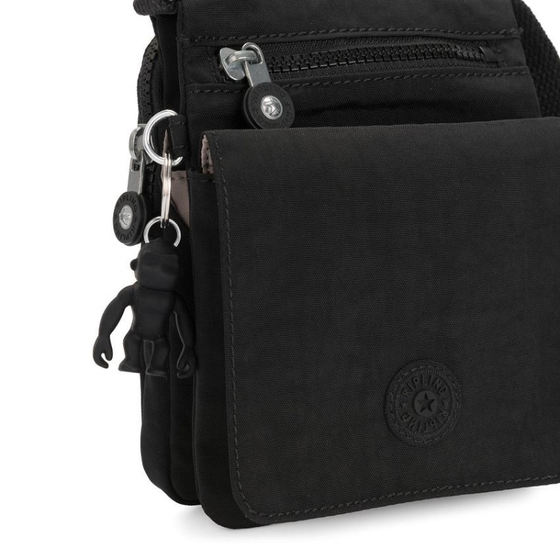 Black Kipling New Eldorado Crossbody Bags | UAE-K1660L