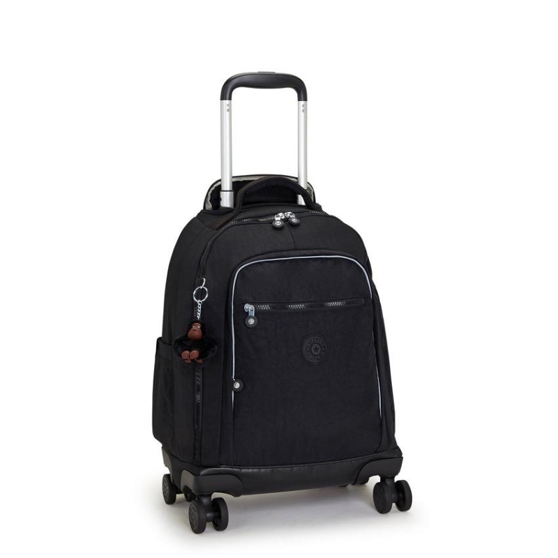 Black Kipling New Zea Rolling Backpacks | UAE-K2162P