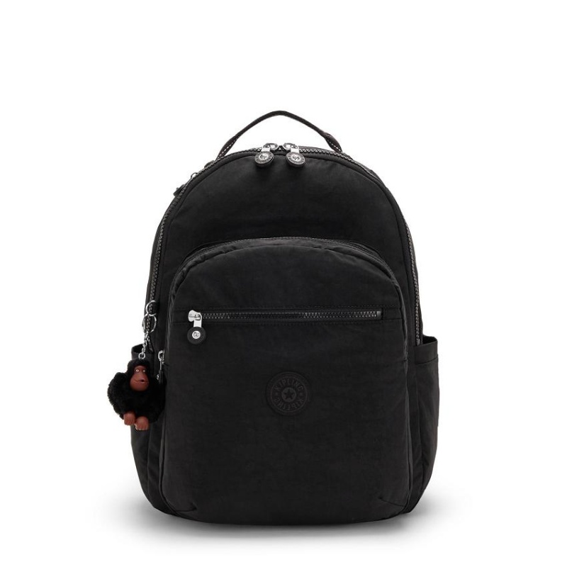 Black Kipling Seoul Large Backpacks | UAE-K2184J