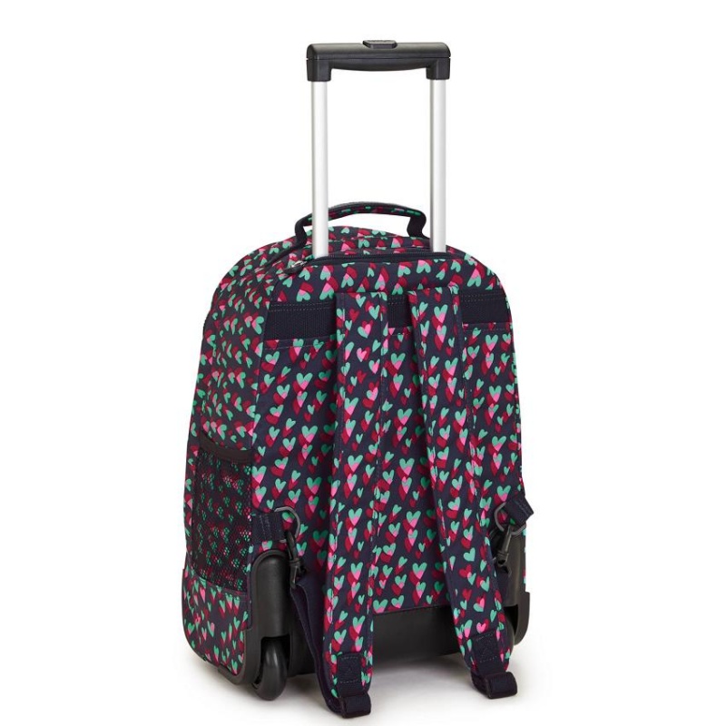 Black Pink Kipling Sanaa Rolling Backpacks | UAE-K2165F