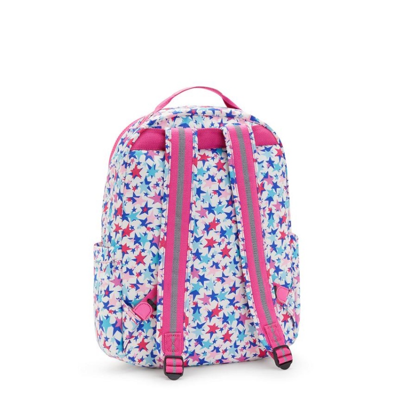 Blue Pink Kipling Seoul Large Backpacks | UAE-K2189V