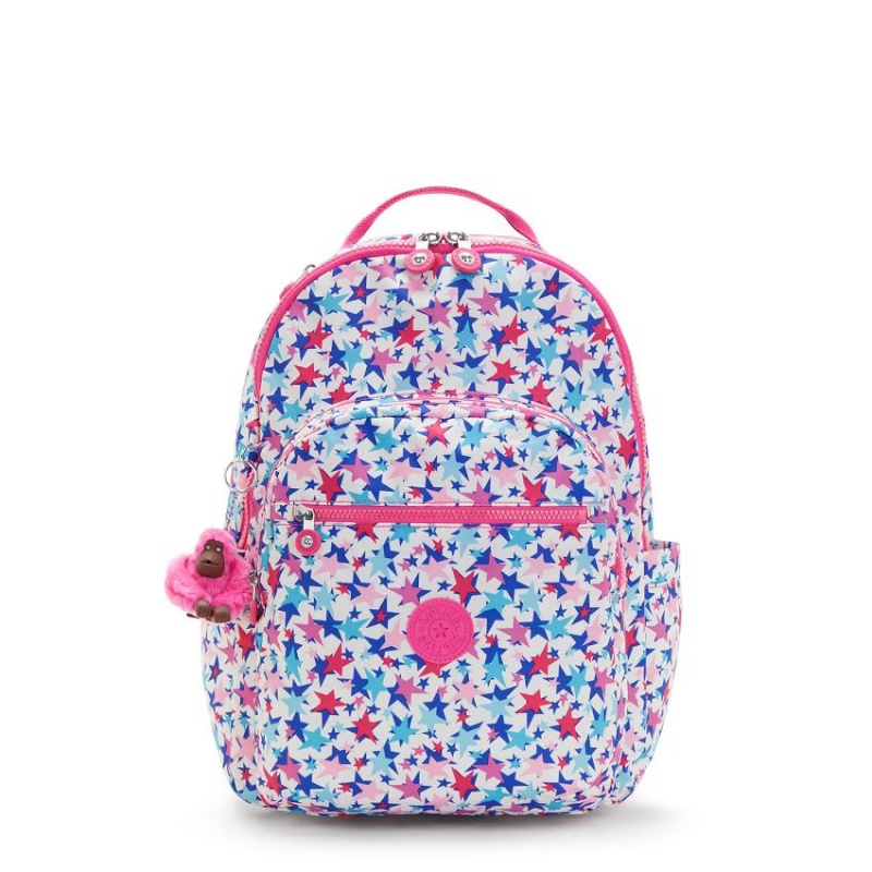 Blue Pink Kipling Seoul Large Laptop Backpacks | UAE-K1345O