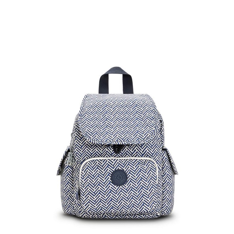 Blue white Kipling City Pack Mini Fashion Backpacks | UAE-K1208R