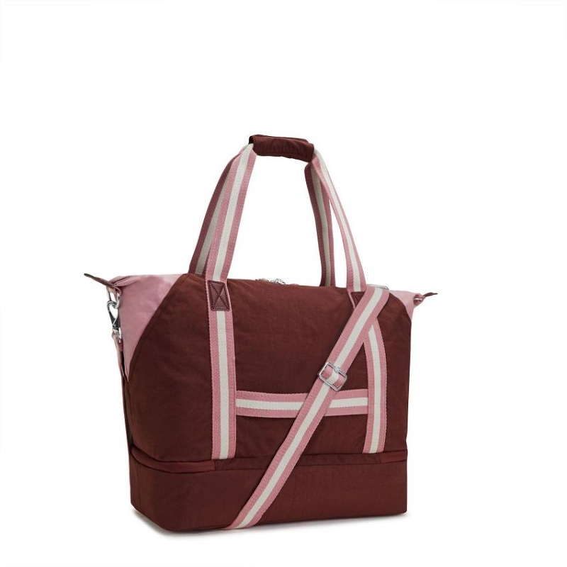 Burgundy Kipling Art M Weekender Duffle Bags | UAE-K2008J