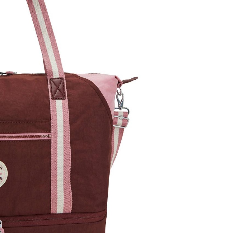 Burgundy Kipling Art M Weekender Duffle Bags | UAE-K2008J