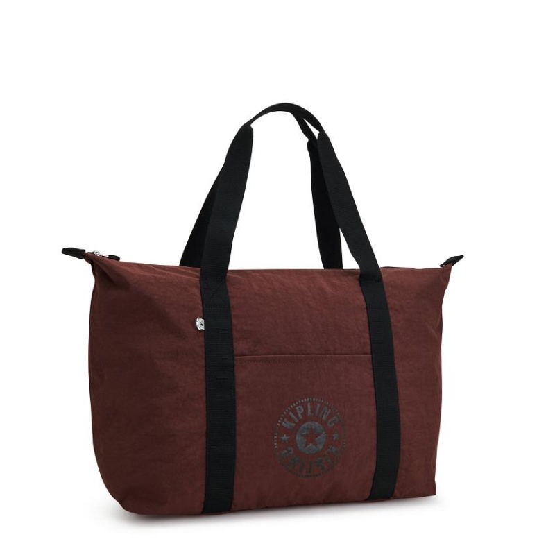 Burgundy Kipling Art Medium Lite Duffle Bags | UAE-K2020D