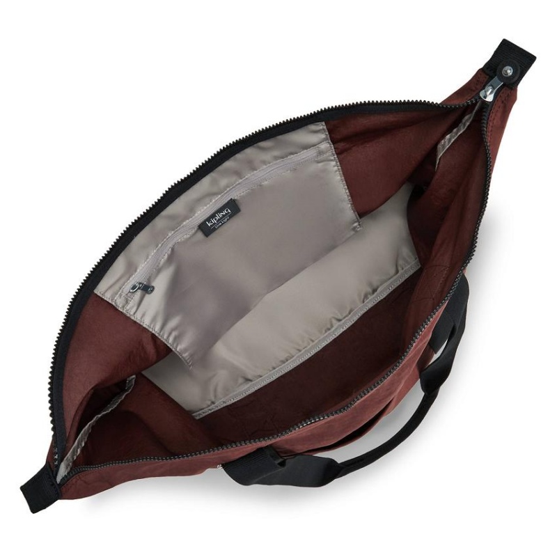 Burgundy Kipling Art Medium Lite Duffle Bags | UAE-K2020D