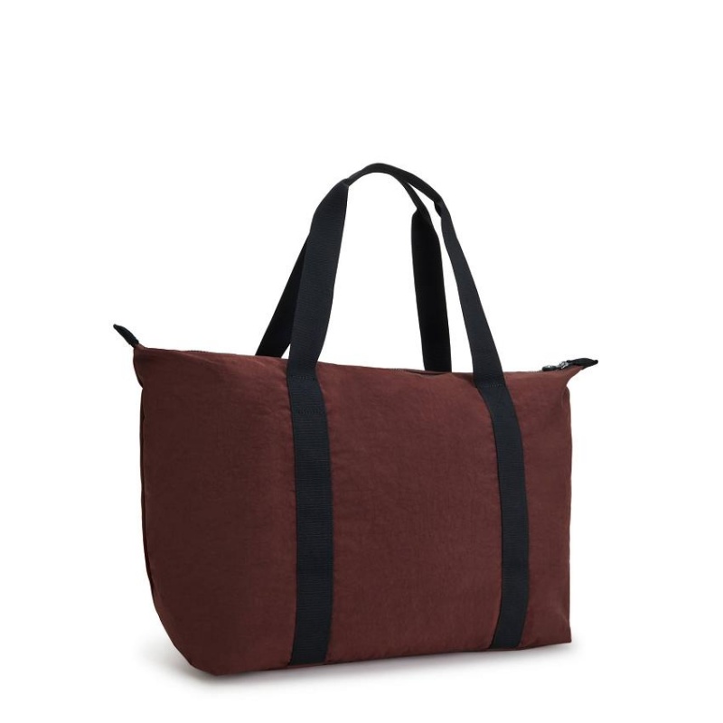 Burgundy Kipling Art Medium Lite Duffle Bags | UAE-K2020D