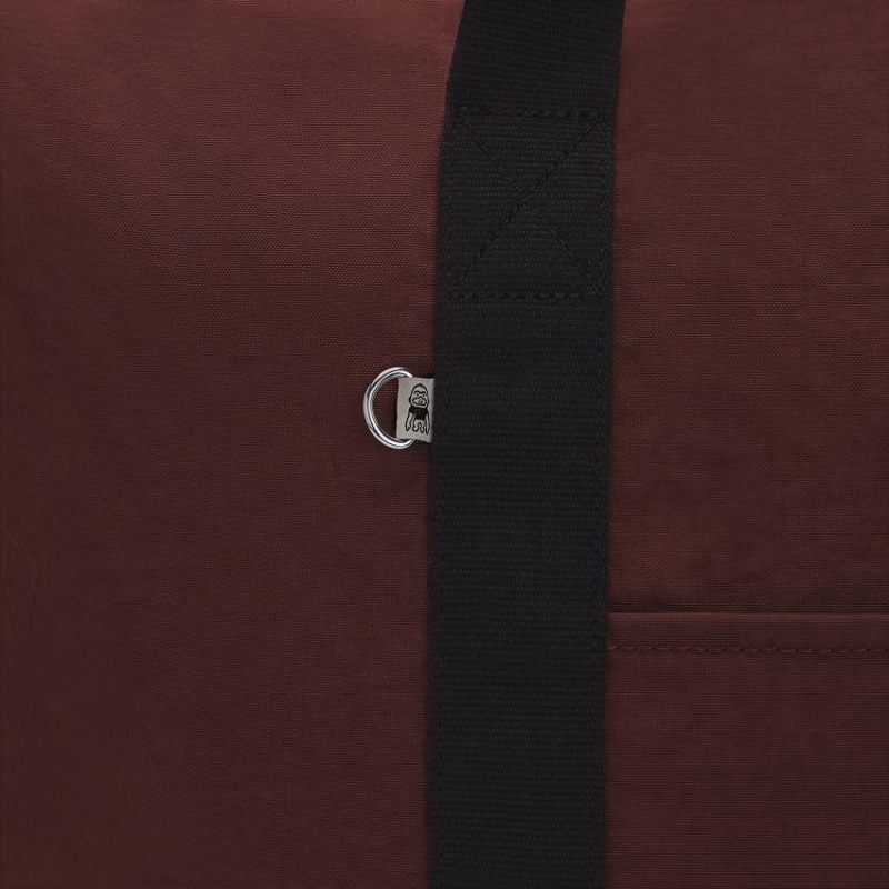 Burgundy Kipling Art Medium Lite Duffle Bags | UAE-K2020D