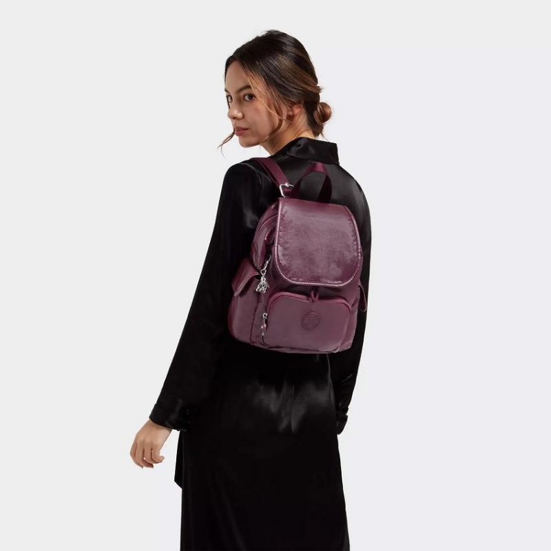 Burgundy Kipling City Pack Mini Fashion Backpacks | UAE-K1212I