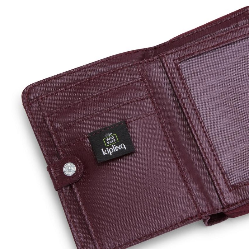 Burgundy Kipling Money Love Wallets | UAE-K1188G