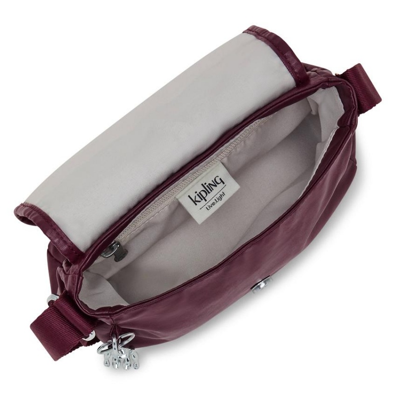 Burgundy Kipling Sabian Crossbody Bags | UAE-K1686F