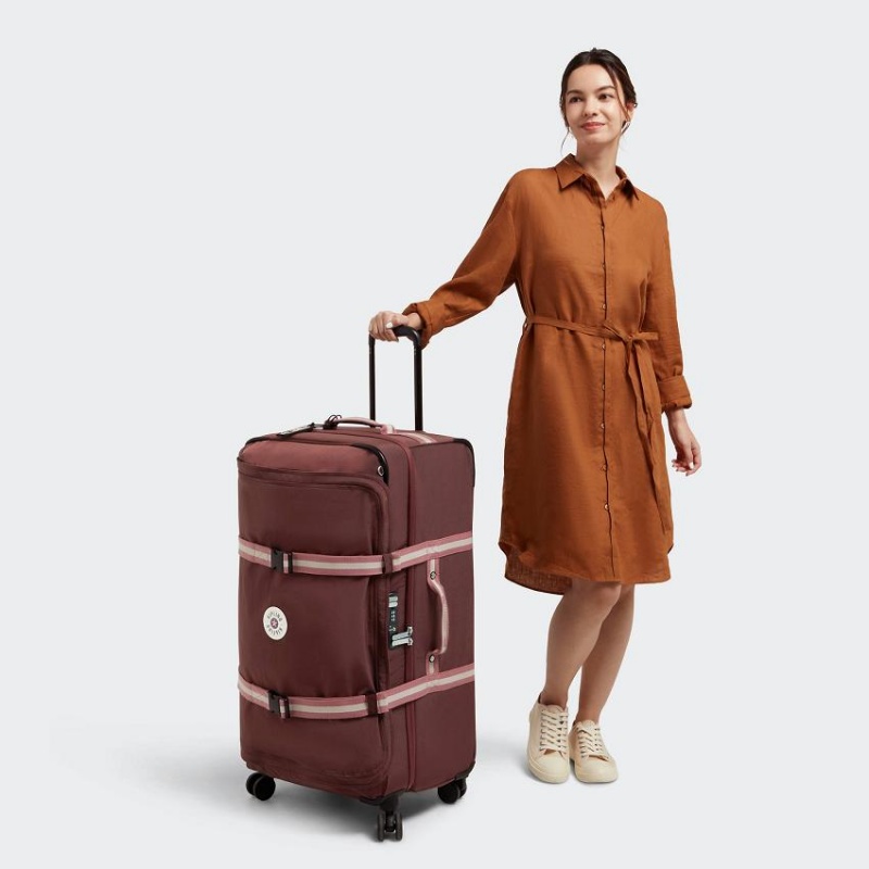 Burgundy Kipling Spontaneous Large Rolling Luggage | UAE-K2040W