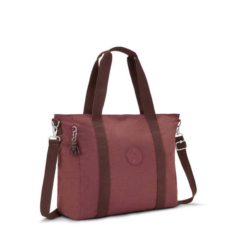 Dark Red Kipling Asseni Tote Bags | UAE-K1755N