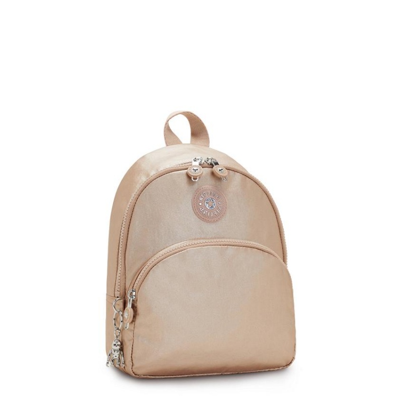 Gold Metal Kipling Paola Metallic Backpacks | UAE-K1365E