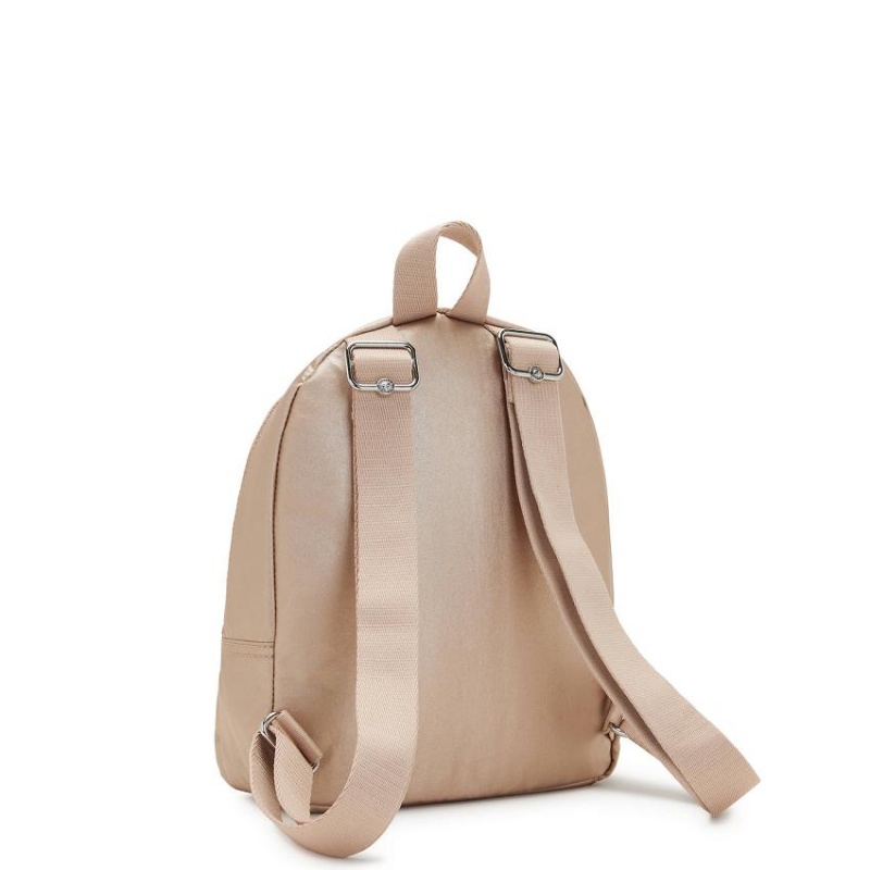 Gold Metal Kipling Paola Metallic Backpacks | UAE-K1365E