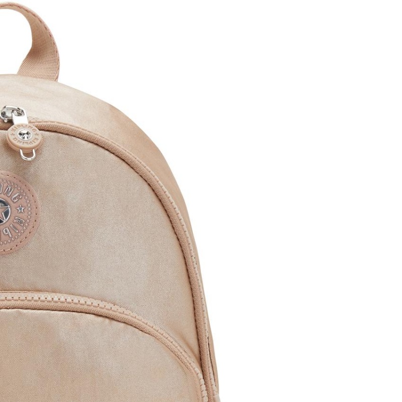 Gold Metal Kipling Paola Metallic Backpacks | UAE-K1365E