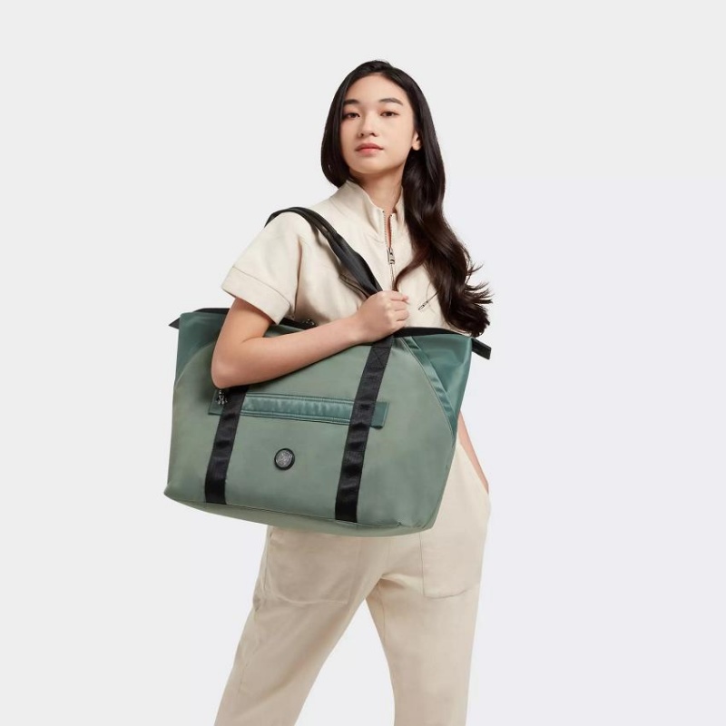 Green Kipling Art Medium Tote Bags | UAE-K1744D