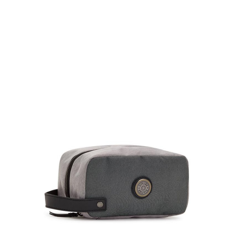 Grey Black Kipling Riaz Makeup Bags | UAE-K1144G