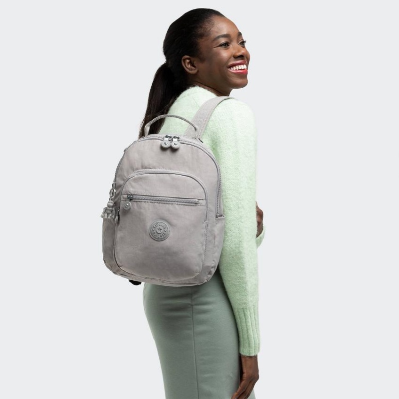 Grey Kipling Seoul Small Backpacks | UAE-K2197F