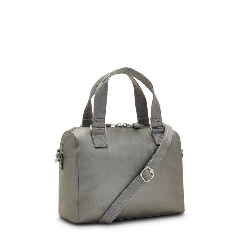 Grey Metal Kipling Zeva Metallic Handbags | UAE-K1826Y